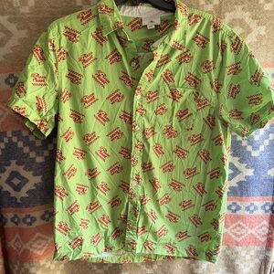 Disney Pizza Planet Toy Story Button Up Shirt